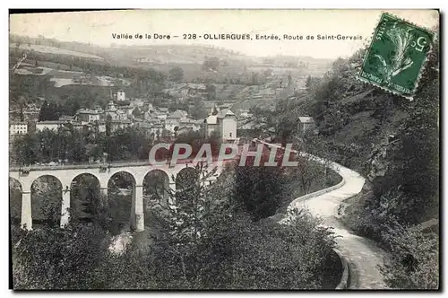 Cartes postales Olliergues Entree Route de Saint Gervais