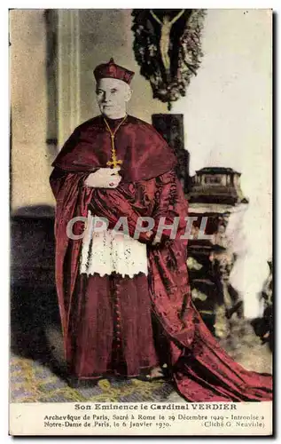 Ansichtskarte AK Cardinal Verdier Archeveque de Paris