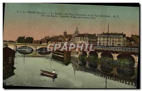 Cartes postales Le Mans La Sarthe Le Pont Gambetta et la Vue Generale