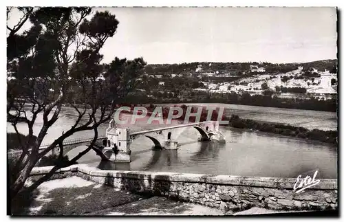 Moderne Karte Avignon Le Pont St Benezet Vu du Rocher des Doms