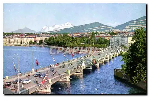 Cartes postales moderne Geneve Le Pont Du Mont Blanc la Saleve et le Mont Blanc