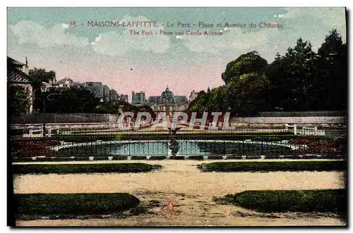 Cartes postales Maisons Laffitte Le Parc Place et Avenue du Chateau