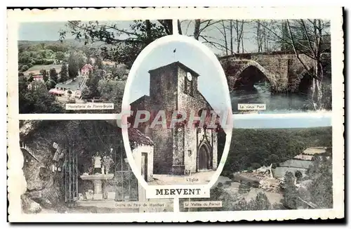 Cartes postales moderne Mervent Hostellerie de Pierre Brune Le vieux pont