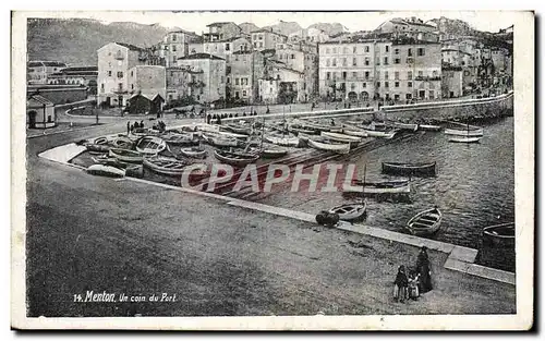 Ansichtskarte AK Menton Un Coin du Port Bateaux