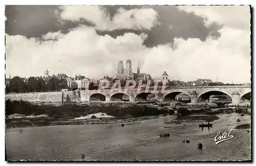 Cartes postales moderne Orleans Generale Le Pont Sur la Loire et la cathedrale