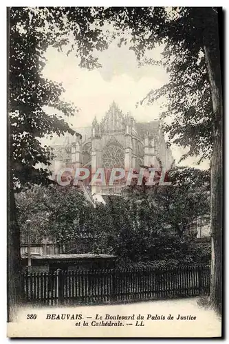 Ansichtskarte AK Beauvais Le Boulevard du Palais de Justice et la cathedrale