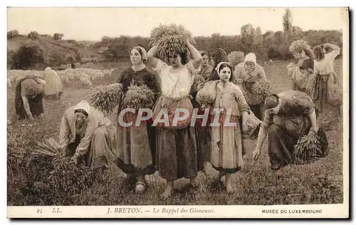 Cartes postales Musee Du Luxembourg Jules Breton Paris Le rappel des glaneuses