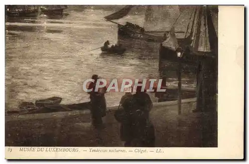 Cartes postales Musee Du Luxembourg Paris Tendresses nocturnes Chigot