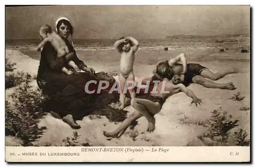 Ansichtskarte AK Musee Du Luxembourg Paris Demont Breton La Plage