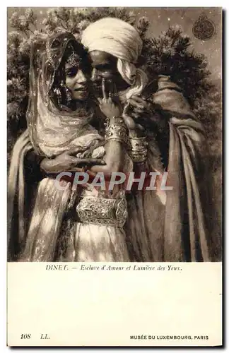 Cartes postales Musee Du Luxembourg Paris Dinet Esclave d&#39Amour et Lumiere des yeux Femme