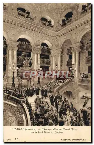 Cartes postales Musee Du Luxembourg Paris Detaille L&#39Inauguration du Nouvel Opera par le Lord Maire de Londre