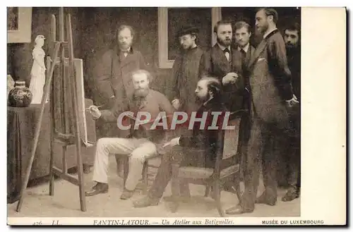 Cartes postales Musee Du Luxembourg Paris Fantin Latour Un atelier aux Batignolles