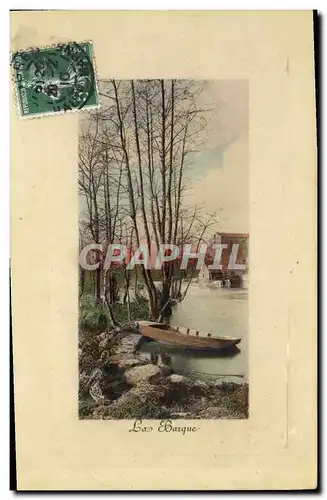 Cartes postales Fantaisie La barque Moulin