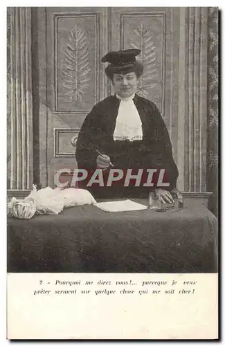 Ansichtskarte AK Fantaisie Femme Avocat Juge