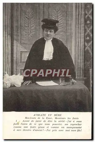 Cartes postales Fantaisie Femme Avocat Juge