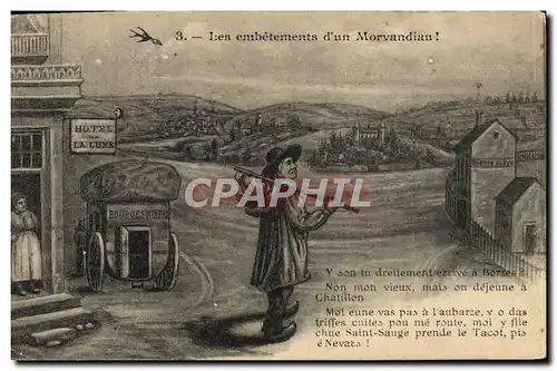 Cartes postales Fantaisie Les embetements d&#39un Morvandiau