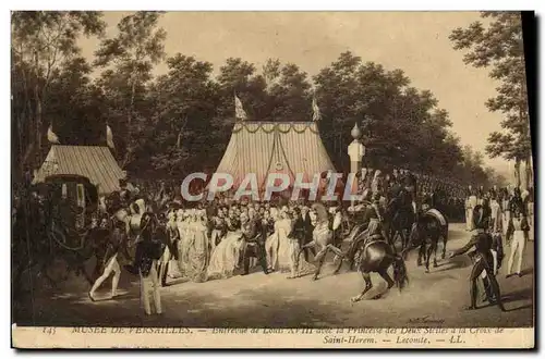 Cartes postales Fantaisie Musee de Versailles Entrevue de Louis XVIII avec la princesse des Deux Siciles a la CR