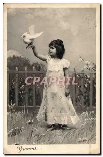 Cartes postales Fantaisie Enfant Colombe