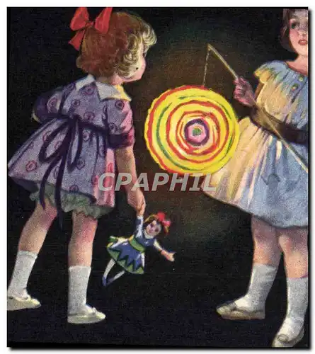 Cartes postales Fantaisie Enfants Lampion Colombo Poupee