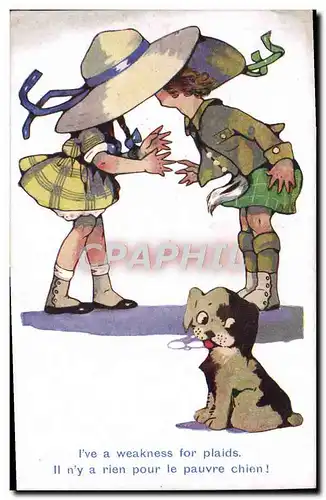 Cartes postales Fantaisie Enfants Chien