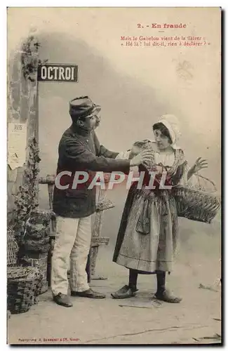 Cartes postales Fantaisie Femme En fraude Octroi