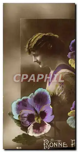 Cartes postales Fantaisie Femme Fleurs