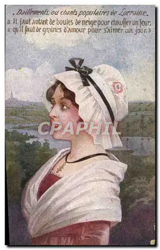 Cartes postales Fantaisie Femme Lorraine