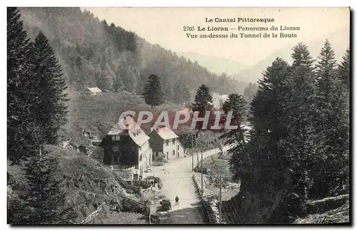 Cartes postales Le Lioran Panorama du Lioran Vue au dessus du tunnel de la route