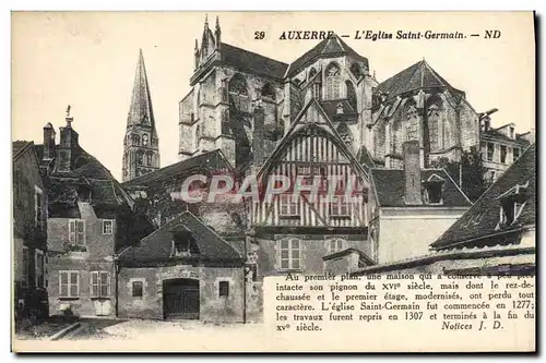 Cartes postales Auxerre L&#39Eglise Saint Germain