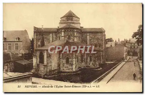 Cartes postales Nevers Abside de l&#39Eglise Saint Etienne