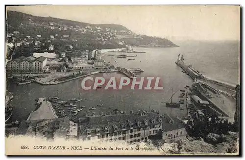 Cartes postales Nice L&#39Entree du Port et le Montbouron