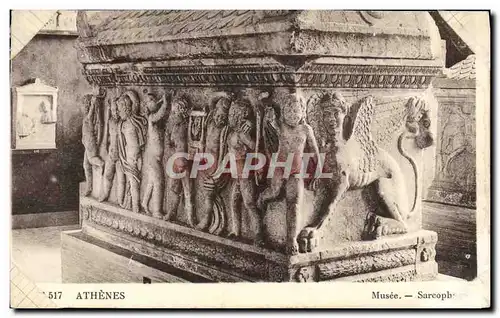 Cartes postales Athenes Musee Sarcophage