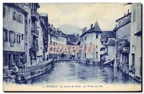 Cartes postales Annecy Le Canal du Thiou Le Palais de L&#39ile