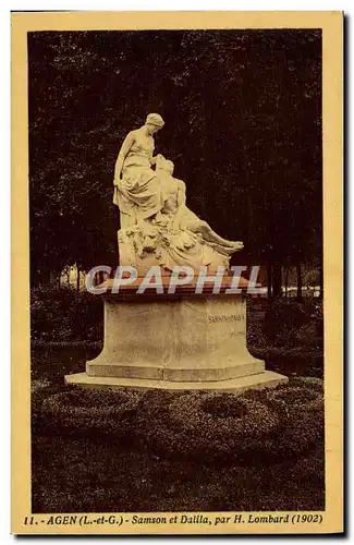 Cartes postales Agen Samson et Dalila Par H Lombard