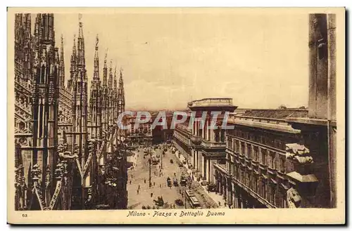 Cartes postales Milano Piazza Dettaglio Duomo