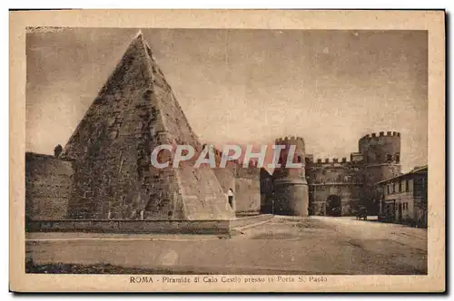 Ansichtskarte AK Roma Piramide di Caio Cestio presso la porta S Paolo