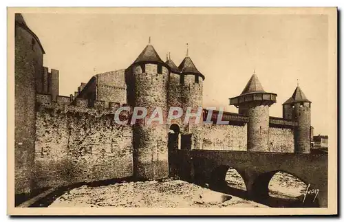 Ansichtskarte AK Carcassonne Entree du Chateau