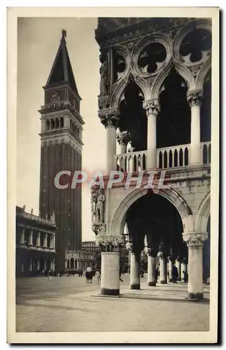 Cartes postales Venezia Campanile di Marco e angolo del palazzo Ducale