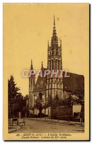 Ansichtskarte AK Agen L&#39Eglise St Hilaire