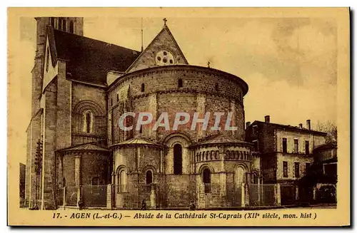 Ansichtskarte AK Aagen Abside de la cathedrale St Caprais