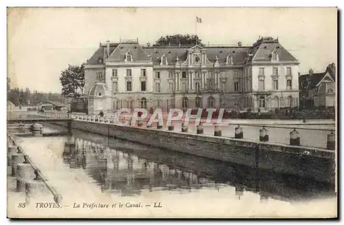 Cartes postales Troyes La Prefecture et la Canal