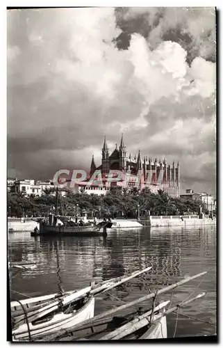 Cartes postales moderne Mallorca Palma La catedral desde Es Mollet Bateaux