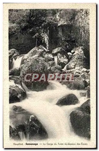 Cartes postales Sassenage La gorge du Furon au dessous des Cuves