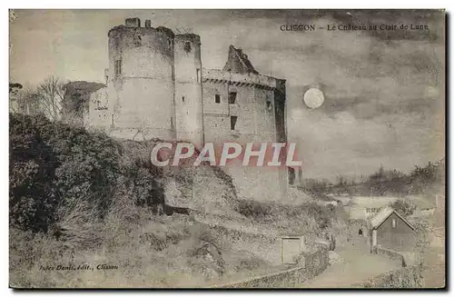 Cartes postales Clisson Le chateau au clair de lune