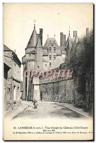 Cartes postales Langeais Tour d&#39angle du Chateau