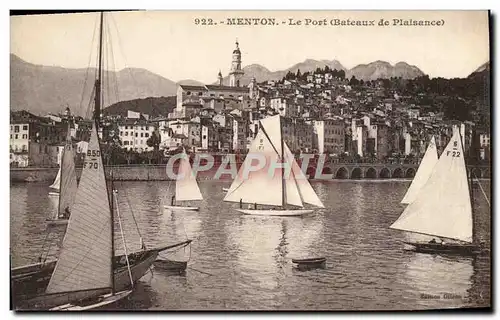 Ansichtskarte AK Menton Le Port Bateaux de Plaisance