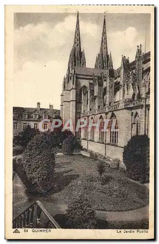 Ansichtskarte AK Quimper Le jardin public