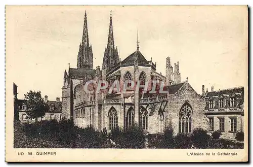 Cartes postales Quimper L&#39Abside de la Cathedrale