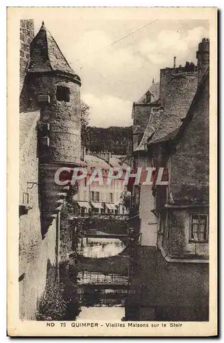 Ansichtskarte AK Quimper Vieilles Maisons Sur le Steir