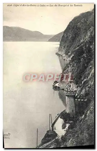 Cartes postales Ligne d&#39Aix les Bains a Culoz Lac du Bourget et les tunnels